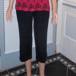 Croft&barrow stretch Capri's classic fit black size 30" or 6